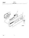 CONTROL PANEL Diagram and Parts List for FDB641RAB0  Frigidaire Dishwasher