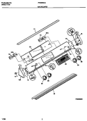 BACKGUARD Diagram and Parts List for FES355CCTB  Frigidaire Range