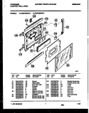 DOOR PARTS Diagram and Parts List for FEB702BBBA  Frigidaire Wall Oven