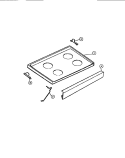 TOP & RELATED PARTS Diagram and Parts List for 31-2758-00-02  Tappan Range