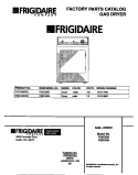 COVER Diagram and Parts List for F32C336ES0  Frigidaire Dryer