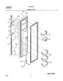 FREEZER DOOR Diagram and Parts List for FRS23BH5CQ1  Frigidaire Refrigerator