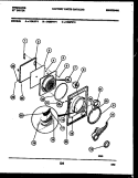 DOOR PARTS Diagram and Parts List for DGILL4  Frigidaire Dryer