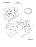 ICE & WATER DISPENSER Diagram and Parts List for FFHS2626LS0  Frigidaire Refrigerator