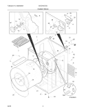 CABINET / DRUM Diagram and Parts List for GLEQ442CES0  Frigidaire Dryer