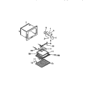 OVEN LINER, HEATING ELEMENTS Diagram and Parts List for REG46CW0  Frigidaire Range