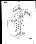 CABINET PARTS Diagram and Parts List for FPG17TSW1  Frigidaire Refrigerator