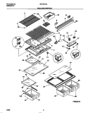SHELVES / CONTROLS Diagram and Parts List for MRT18TRCW2  Frigidaire Refrigerator