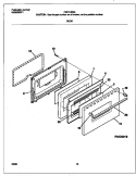 DOOR Diagram and Parts List for FGF316WGTE  Frigidaire Range