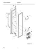 FREEZER DOOR Diagram and Parts List for FPHS2386LF2  Frigidaire Refrigerator