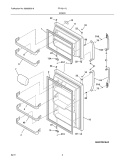 DOORS Diagram and Parts List for FFHI2117LB2  Frigidaire Refrigerator