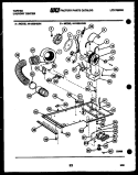 DRYER MOTOR, BLOWER AND BELT Diagram and Parts List for 44-2408-00-01  Tappan Washer
