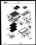 SHELVES AND SUPPORTS Diagram and Parts List for 95-1787-66-03  Tappan Refrigerator