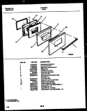 DOOR PARTS Diagram and Parts List for CP305WP2W1  Frigidaire Range
