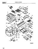 SHELVES, CONTROLS, DIVIDER, MULLION Diagram and Parts List for FRT22RHAD1  Frigidaire Refrigerator