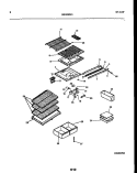 SHELVES AND SUPPORTS Diagram and Parts List for RT174NCD1  Frigidaire Refrigerator
