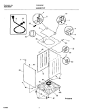 CABINET / TOP Diagram and Parts List for FWX233RET1  Frigidaire Washer