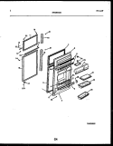 DOOR PARTS Diagram and Parts List for FPCE21TPW0  Frigidaire Refrigerator