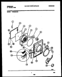 DOOR PARTS Diagram and Parts List for FDG336LBS0  Frigidaire Dryer