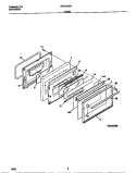 DOOR Diagram and Parts List for WEF352BEWB  Frigidaire Range