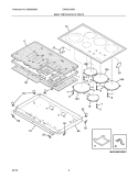 MAINTOP/SURFACE UNITS Diagram and Parts List for EW36IC60IS1  Electrolux Cooktop