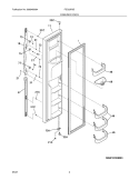 FREEZER DOOR Diagram and Parts List for FSC23R5DWE  Frigidaire Refrigerator