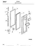 REFRIGERATOR DOOR Diagram and Parts List for MRS26WRED1  Frigidaire Refrigerator