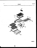 SHELVES AND SUPPORTS Diagram and Parts List for RT143NLDD  Frigidaire Refrigerator
