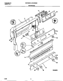 BACKGUARD Diagram and Parts List for WGF353BAWE  Frigidaire Range