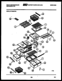 SHELVES AND SUPPORTS Diagram and Parts List for RT199MCD2  Frigidaire Refrigerator