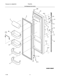 REFRIGERATOR DOOR Diagram and Parts List for FRS3HR5JMB3  Frigidaire Refrigerator