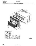CABINET FRONT AND WRAPPER Diagram and Parts List for WAH117P2T5  Frigidaire Air Conditioner