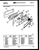 BACKGUARD Diagram and Parts List for GP32BNL4  Frigidaire Range