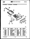 BROILER DRAWER PARTS Diagram and Parts List for 32-1019-00-03  Tappan Range