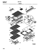 SHELVES Diagram and Parts List for MRT18DNEW4  Frigidaire Refrigerator