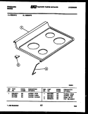 COOKTOP PARTS Diagram and Parts List for R30AF2  Frigidaire Range