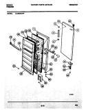 DOOR Diagram and Parts List for UL2483ECW4  Frigidaire Freezer