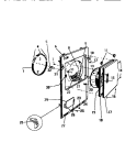 CABINET, FRONT PANEL, DOOR Diagram and Parts List for DG600JXF1  Frigidaire Dryer
