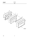 DOOR Diagram and Parts List for TGF336BHDE  Tappan Range