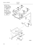 BURNER Diagram and Parts List for FGFS36FWC  Frigidaire Range