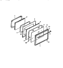 DOOR Diagram and Parts List for GF980HXF2  Frigidaire Wall Oven
