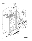 CABINET Diagram and Parts List for FRT18B6CQ1  Frigidaire Refrigerator