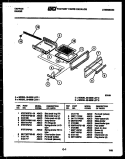 BROILER DRAWER PARTS Diagram and Parts List for 30-2538-23-01  Tappan Range