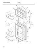 DOOR Diagram and Parts List for FRT15B3AQ6  Frigidaire Refrigerator