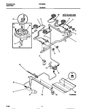 BURNER Diagram and Parts List for TGF334BCDB  Tappan Range