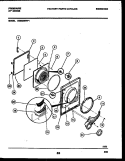DOOR PARTS Diagram and Parts List for DE5520RW1  Frigidaire Dryer