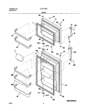 DOOR Diagram and Parts List for GLRT182SAB1  Frigidaire Refrigerator