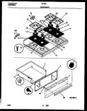 COOKTOP AND DRAWER PARTS Diagram and Parts List for 30-3863-00-01  Tappan Range