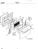 DOOR Diagram and Parts List for FED300WCW5  Frigidaire Range