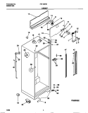 CABINET Diagram and Parts List for FRT18KRED2  Frigidaire Refrigerator